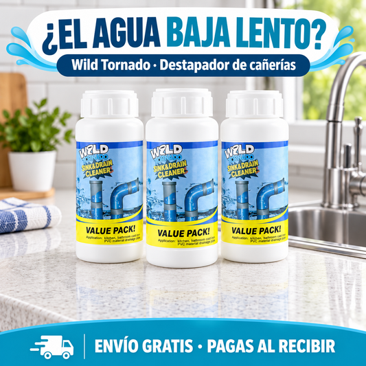 Wild Tornado | Destapador de Cañerías para Cocina y Baño